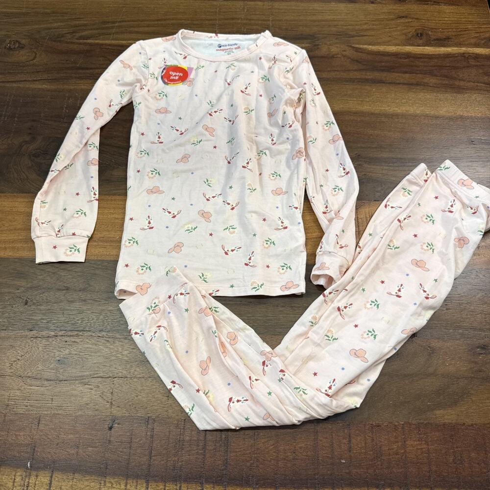 Magnetic Me Cowgirl Pajama Set Size 5 Long Sleeves Pants Modal Eco-friendly